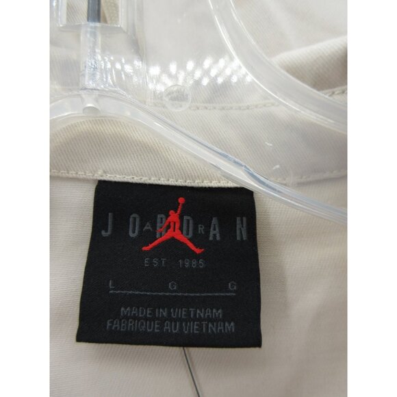 Jordan Shirt Large Air Jumpman Flight Button Up Khaki Resortwear NWT * - Picture 11 of 14